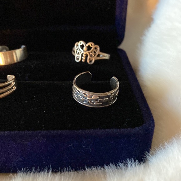 Set of 4 midi/ toe rings - Picture 5 of 8